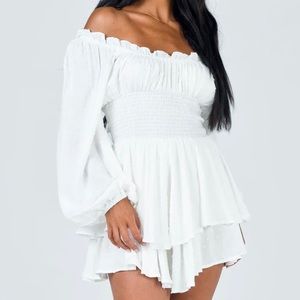 White princess polly romper